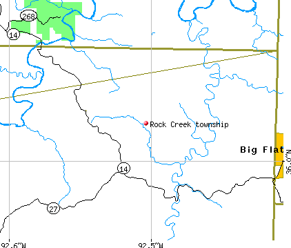 Rock Creek township, AR map