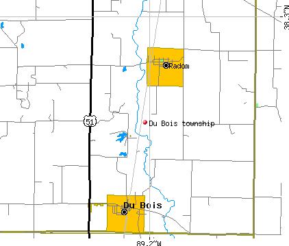 Du Bois township, IL map