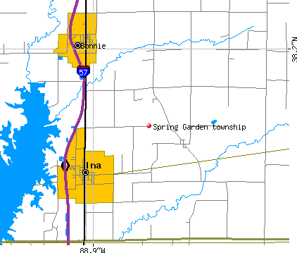 Spring Garden township, IL map