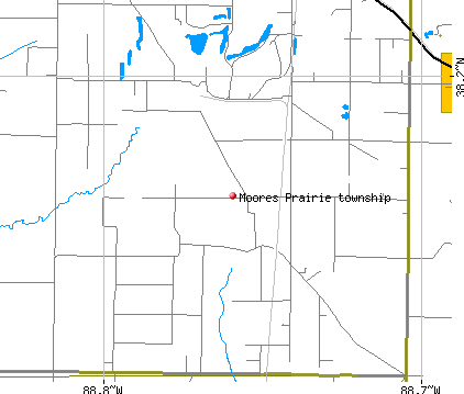 Moores Prairie township, IL map