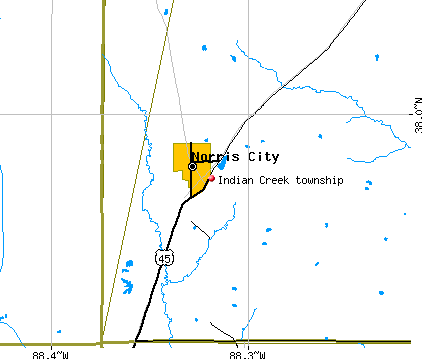 Indian Creek township, IL map