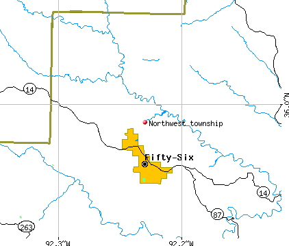 Northwest township, AR map
