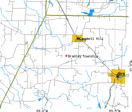 Bradley township, IL map