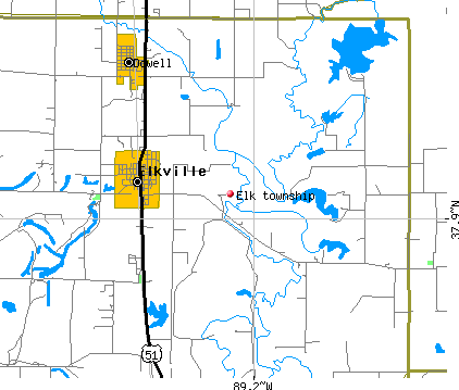 Elk township, IL map