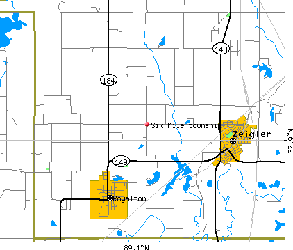 Six Mile township, IL map