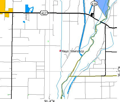 Hays township, AR map