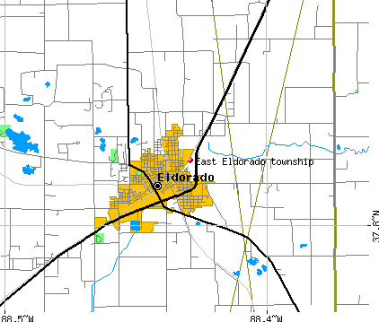 East Eldorado township, IL map