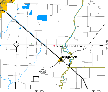 Promised Land township, AR map