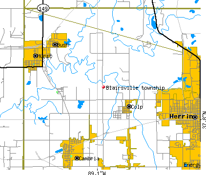 Blairsville township, IL map