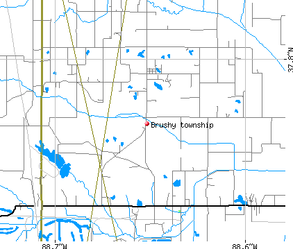 Brushy township, IL map