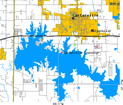 Carterville township, IL map