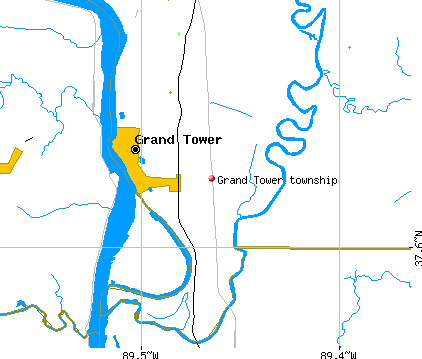 Grand Tower township, IL map