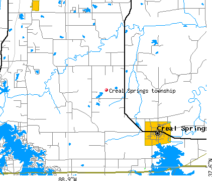 Creal Springs township, IL map