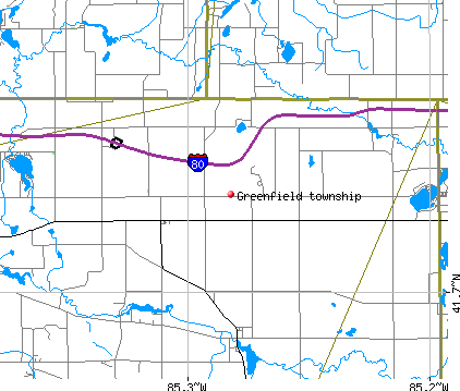 Greenfield township, IN map