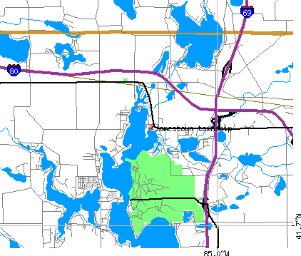 Jamestown township, IN map