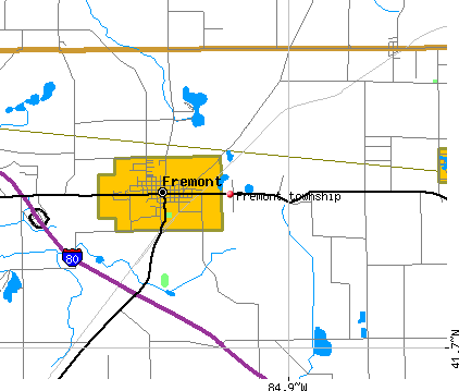 Fremont township, IN map