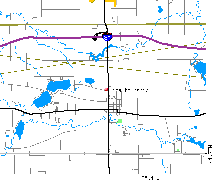 Lima township, IN map