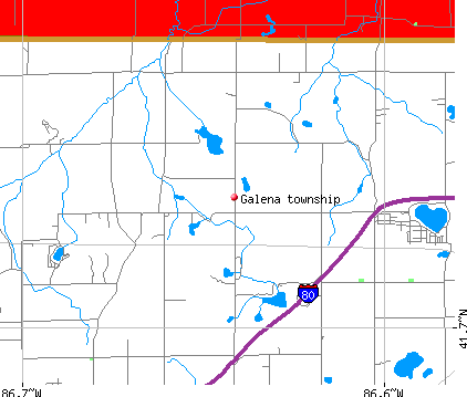 Galena township, IN map