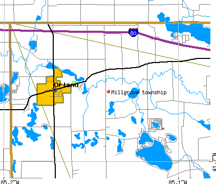 Millgrove township, IN map