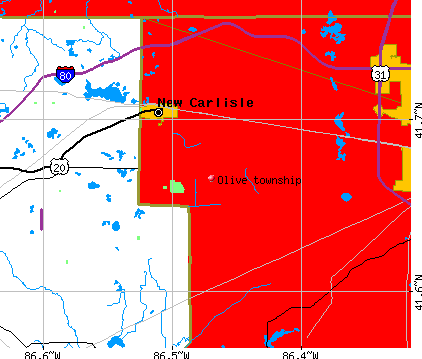 Olive township, IN map