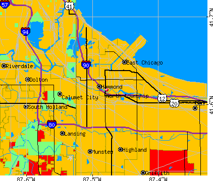 North township, IN map