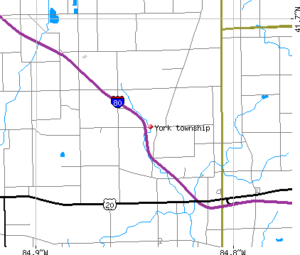 York township, IN map