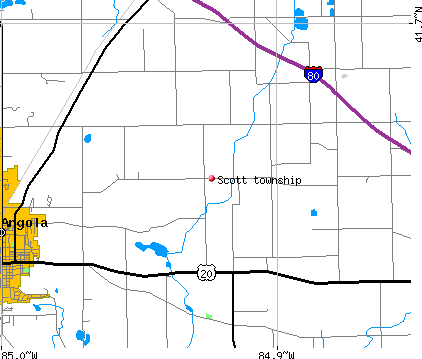 Scott township, IN map
