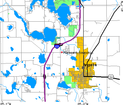 Pleasant township, IN map