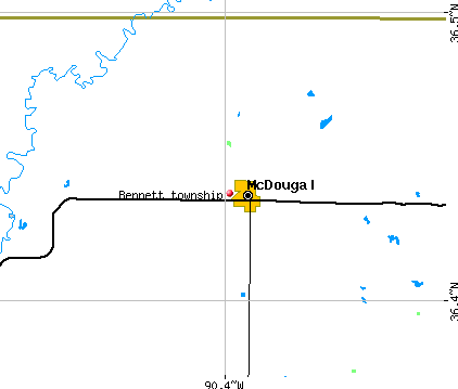 Bennett township, AR map