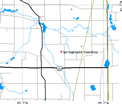 Springfield township, IN map