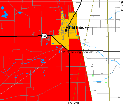 Middlebury township, IN map