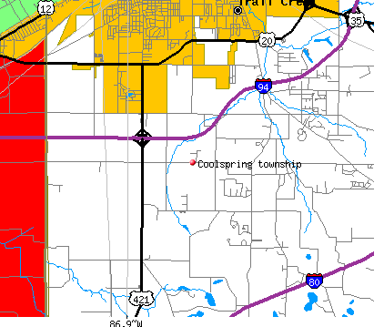 Coolspring township, IN map