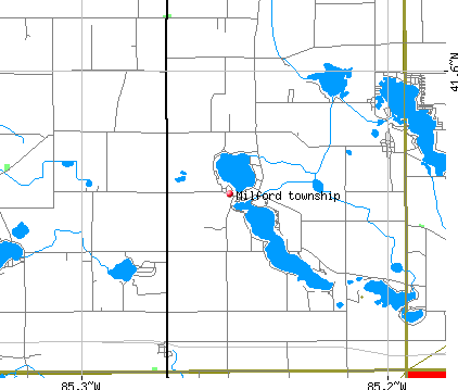 Milford township, IN map