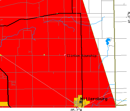 Clinton township, IN map