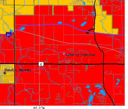 Liberty township, IN map