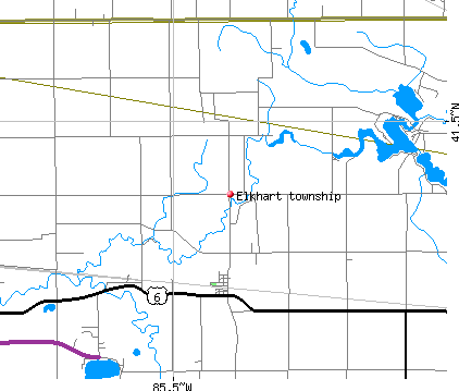 Elkhart township, IN map