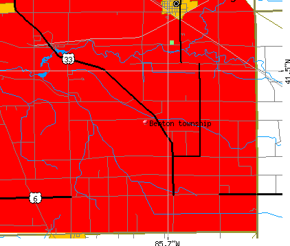 Benton township, IN map