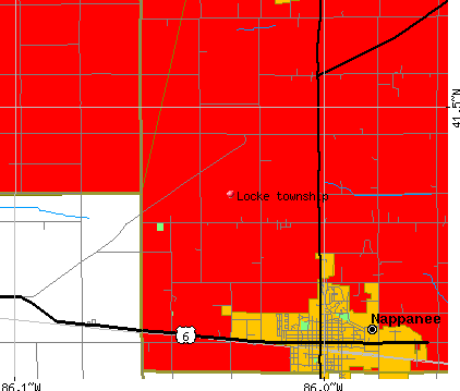 Locke township, IN map