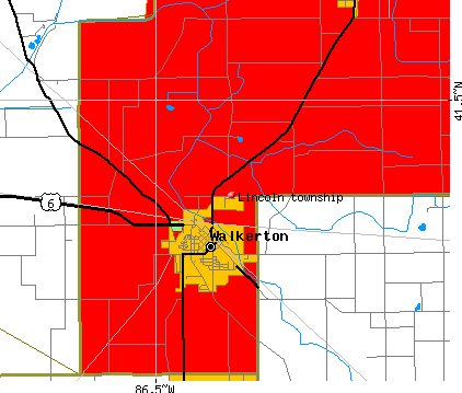 Lincoln township, IN map
