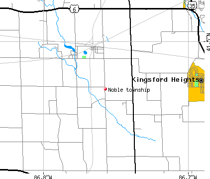 Noble township, IN map