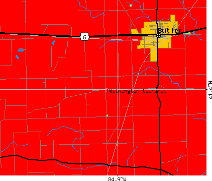 Wilmington township, IN map