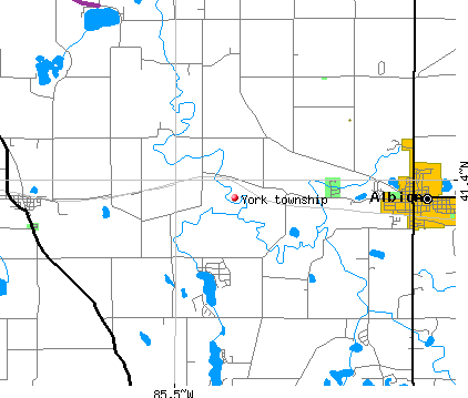 York township, IN map