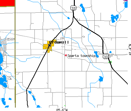 Sparta township, IN map