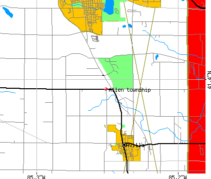 Allen township, IN map