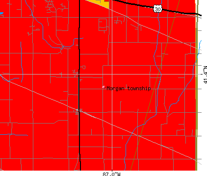 Morgan township, IN map