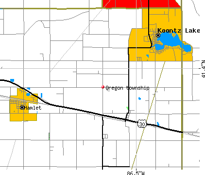 Oregon township, IN map