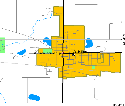 Albion township, IN map