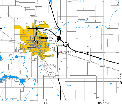 Center township, IN map