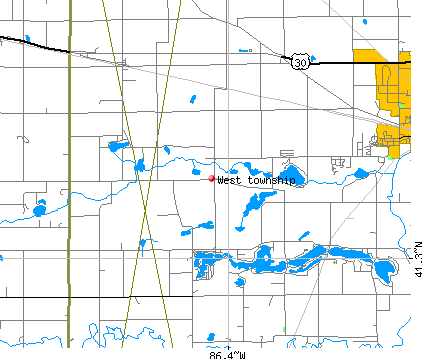 West township, IN map