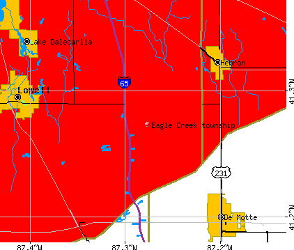 Eagle Creek township, IN map